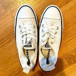 White converse slip on sneakers